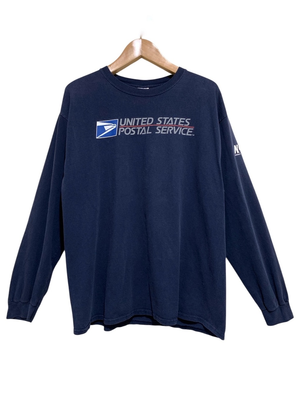 Gildan Ultra Cotton Navy United States Postal Service Long Sleeve Tee Size XL